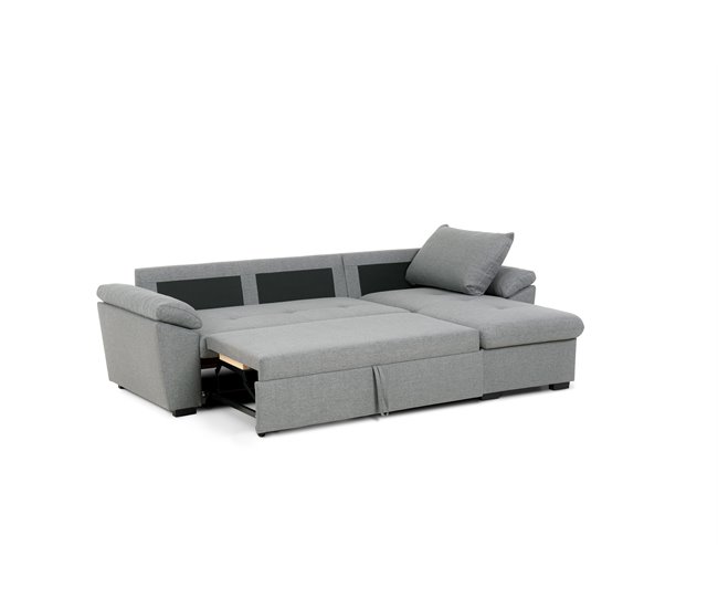 Conforama Chaise Longue Con Cama Reversible Color Gris ANTON