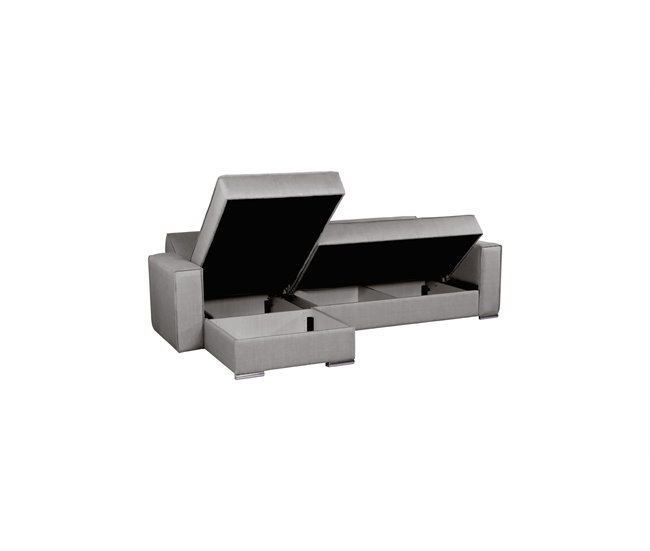 Conforama Chaise Longue Con Cama Reversible Color Gris LAILA