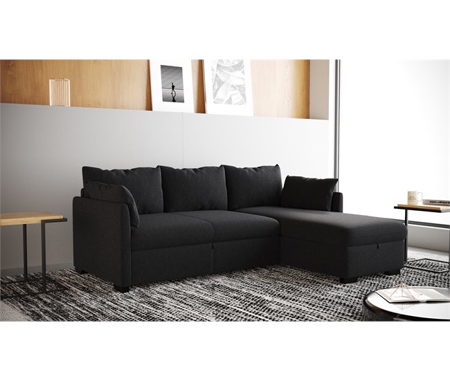 Conforama Chaise Longue Con Cama Reversible SYCO Gris