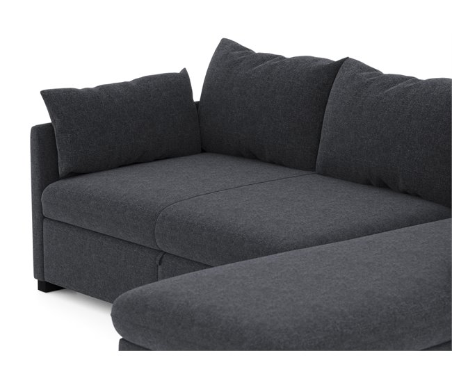 Conforama Chaise Longue Con Cama Reversible SYCO Gris