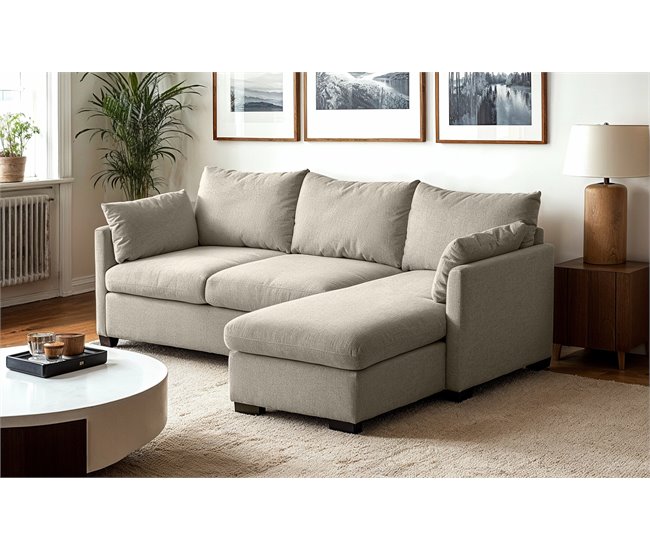 Conforama Chaise Longue Con Cama Revesible Color Beige SYCO 2