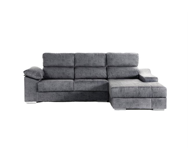 Conforama Chaise longue DANIELA 2 lado derecho color antracita