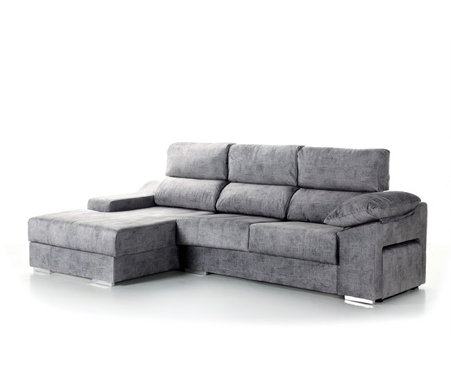 Conforama Chaise Longue DANIELA 2 Lado Izquierdo Color Antracita