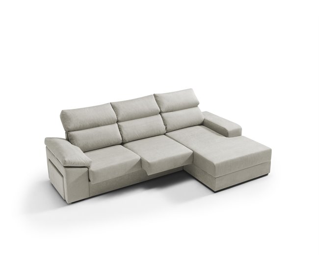 Conforama Chaise Longue Derecha Con Arcón RUBIK Color Beige