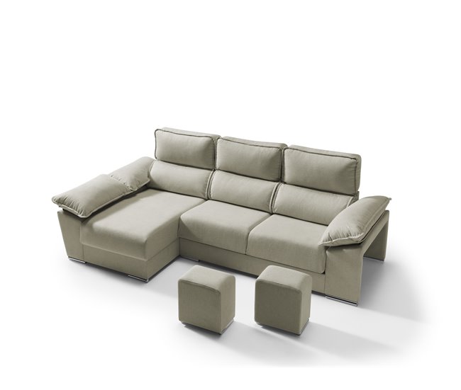 Conforama Chaise Longue Izquierda Con Arcon DIWY Color Beige