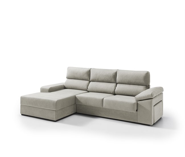 Conforama Chaise Longue Izquierda Con Arcón RUBIK Color Beige