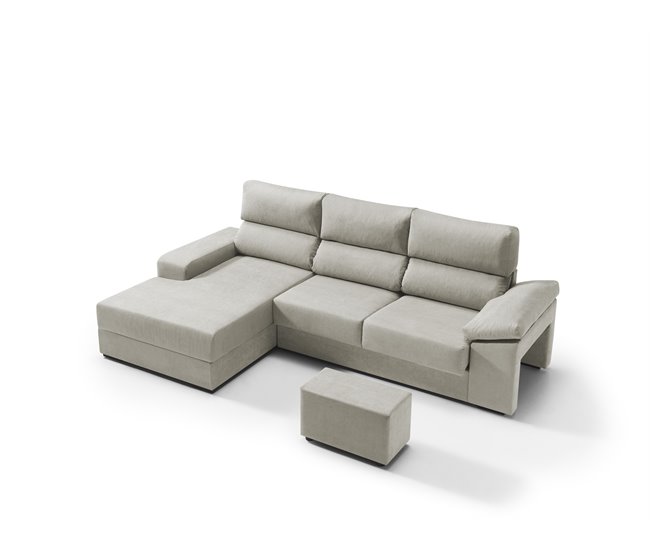 Conforama Chaise Longue Izquierda Con Arcón RUBIK Color Beige