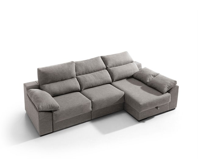 Conforama Chaise Longue KLEE Lado Derecho Color Visón