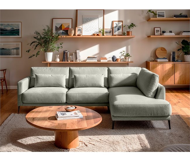 Conforama Chaise Longue LAURY Lado Derecho Color Crudo