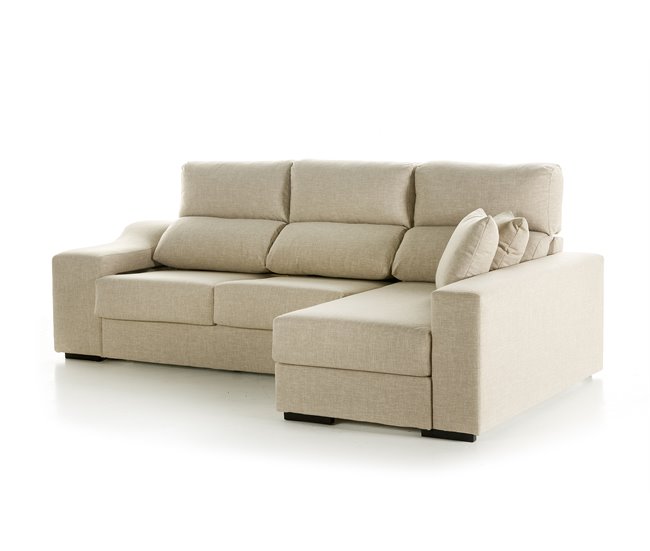 Conforama Chaise Longue LUCIA 5 Lado Derecho Color Beige