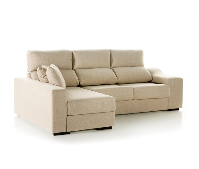 Conforama Chaise Longue LUCIA 5 Lado Izquierdo Color Beige