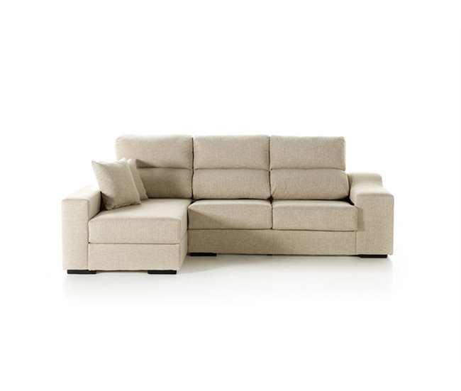 Conforama Chaise longue LUCIA 5 lado izquierdo color beige