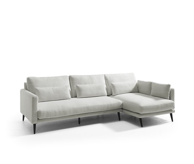 Conforama Chaise Longue NIKO Fija Derecha Color Beige