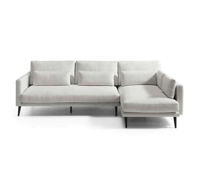 Conforama Chaise longue NIKO fija derecha color beige