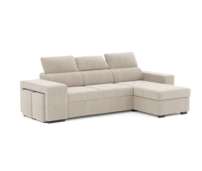 Conforama Chaise Longue PHOENIX Convertible En Cama Reversible Color Beige