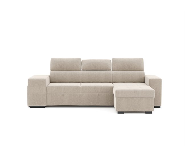 Conforama Chaise longue PHOENIX convertible en cama reversible color beige