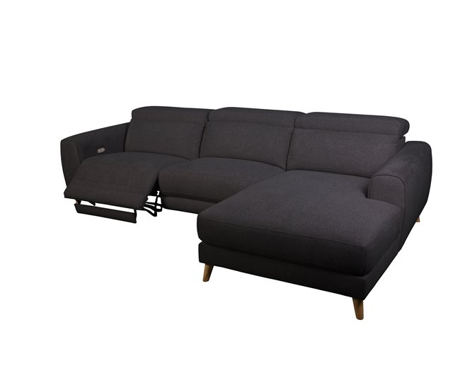 Conforama Chaise Longue Relax BELFAST Derecha Color Antracita