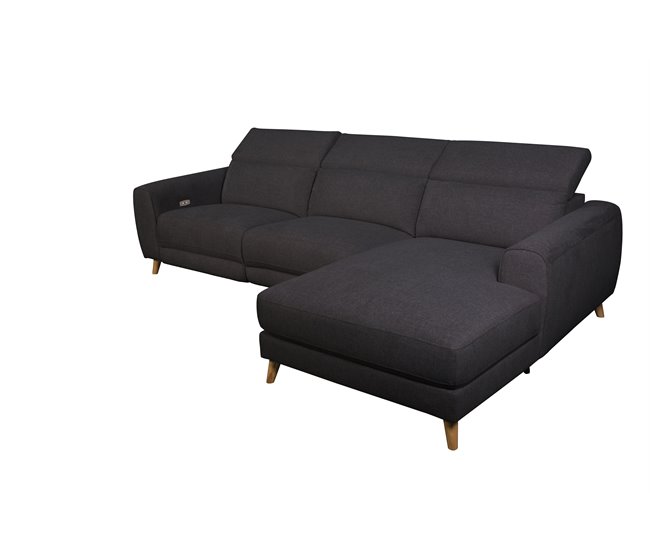 Conforama Chaise Longue Relax BELFAST Derecha Color Antracita