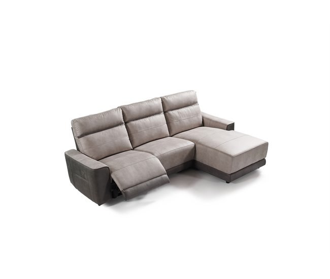 Conforama Chaise Longue Relax Eléctrico MOON Lado Derecho Color Gris