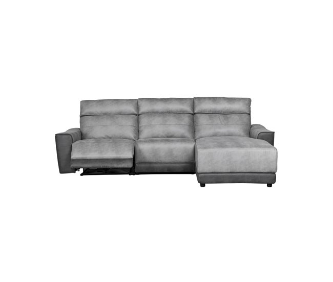 Conforama Chaise longue relax eléctrico MOON lado derecho color gris