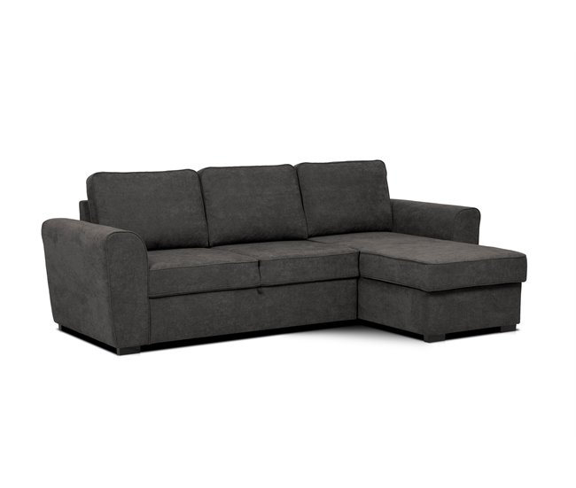 Conforama Chaise Longue Reversible Con Cama ASTON Color Antracita