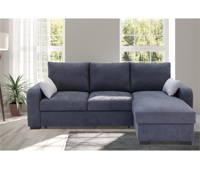 Conforama Chaise Longue Reversible Con Cama BROADWAY Color Gris Oscuro