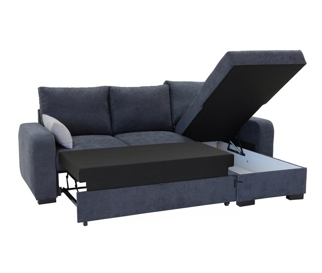 Conforama Chaise Longue Reversible Con Cama BROADWAY Color Gris Oscuro