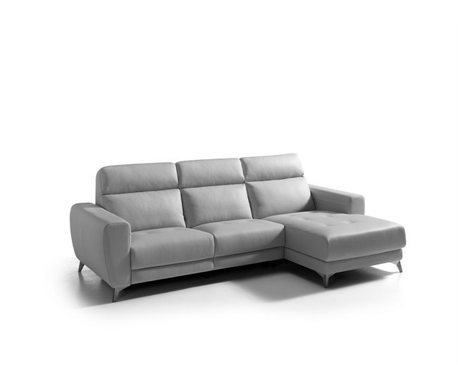 Conforama Chaise Longue SALMA Relax Eléctrica Lado Derecho Color Gris