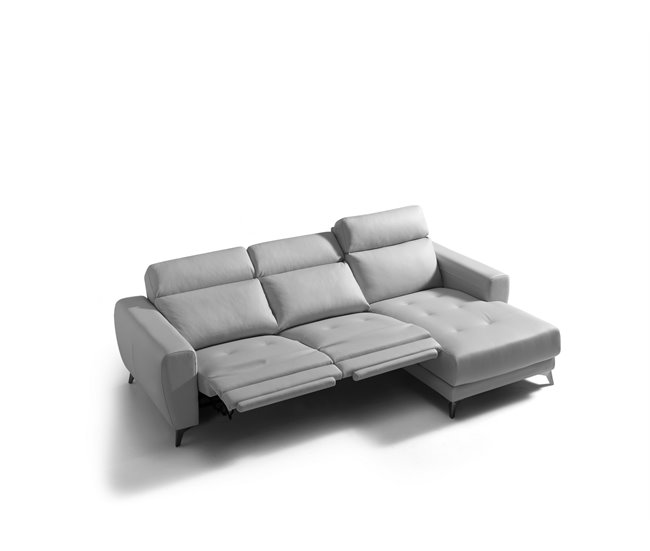 Conforama Chaise Longue SALMA Relax Eléctrica Lado Derecho Color Gris
