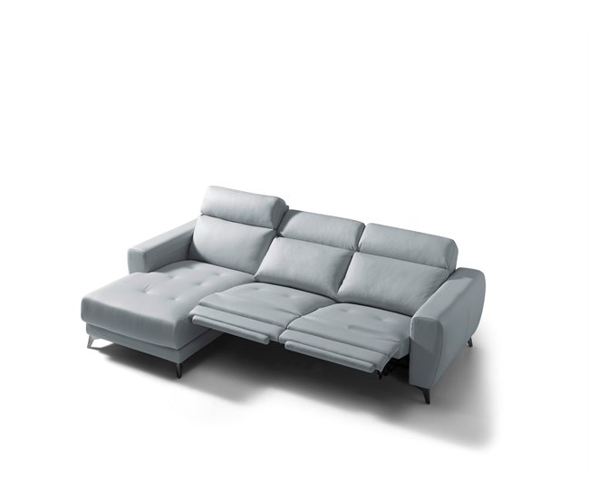 Conforama Chaise Longue SALMA Relax Eléctrica Lado Izquierdo Color Gris