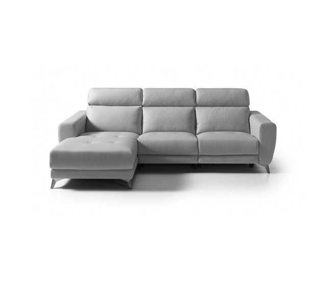 Conforama Chaise longue SALMA relax eléctrica lado izquierdo color gris