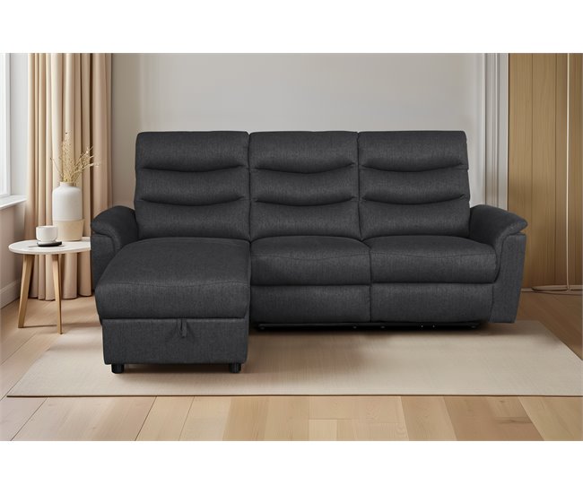 Conforama Chaise Loungue Relax FAMILY Eléctrico Izquierdo Antracita