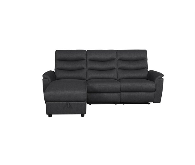 Conforama Chaise loungue relax FAMILY eléctrico izquierdo antracita