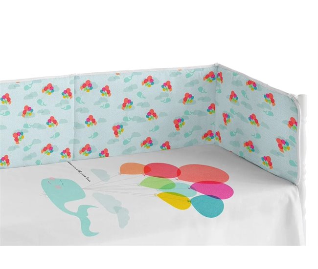 Conforama Chichonera Bebé 60x120 Extra Resistente Hecha De Piqué Para Proteger A Tu Bebé De Los Barrotes De La Cuna. Colección Flying Dreams