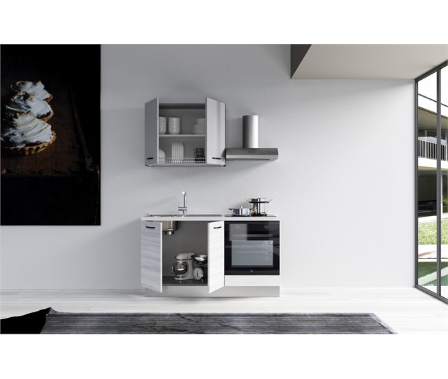 Conforama Cocina GILDA 2.0 L150 Izquierda Titanio Frassino Y Light Grey