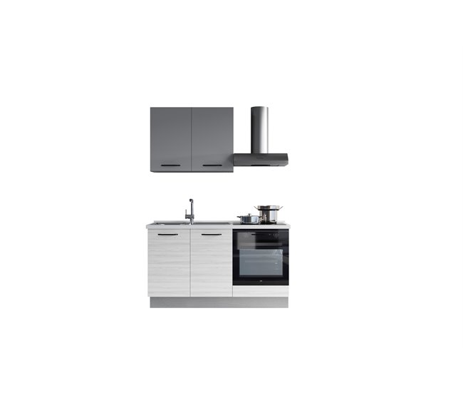 Conforama Cocina GILDA 2.0 L150 Izquierda Titanio Frassino y Light grey