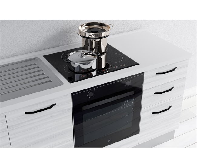 Conforama Cocina GILDA 2.0 L195 Izquierda TTitanio Frassino Y Light Grey