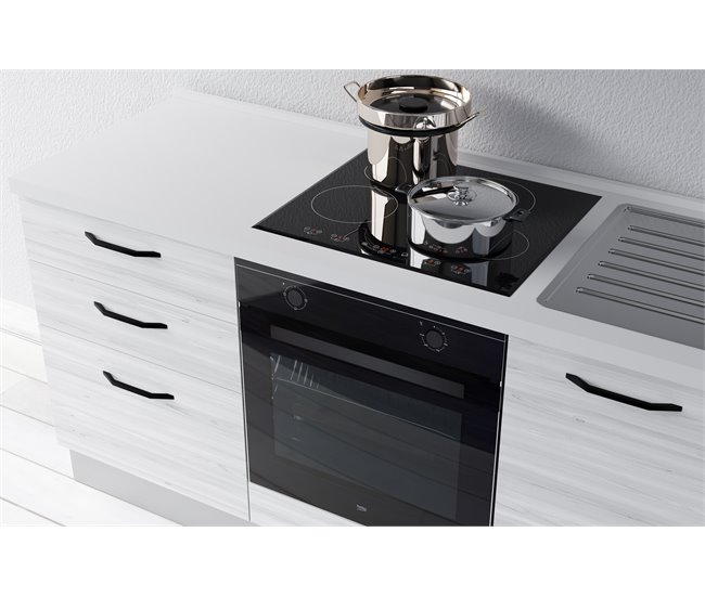 Conforama Cocina GILDA 2.0 L210 Derecha Titanio-Frassino Y Light Grey