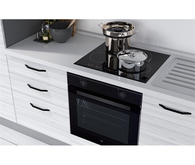 Conforama Cocina GILDA 2.0 L270 Derecha Titanio-Frassino Y Light Grey