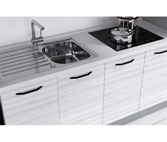 Conforama Cocina GILDA 2.0 L300 Izquierda Titanio-Frassino Y Light Grey
