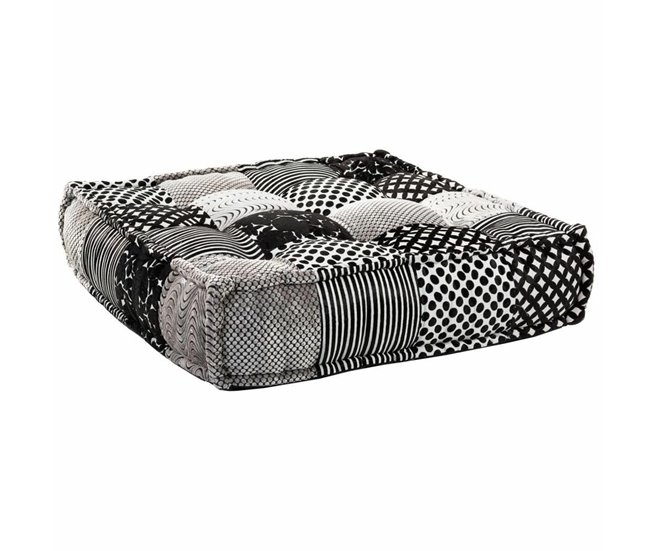 Conforama Cojín Alexandra House Living Blanco Negro 80 x 20 x 80 cm