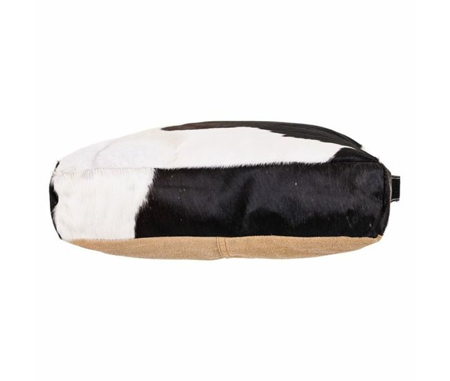 Conforama Cojín Alexandra House Living Blanco Negro Cuero 10 X 48 X 48 Cm