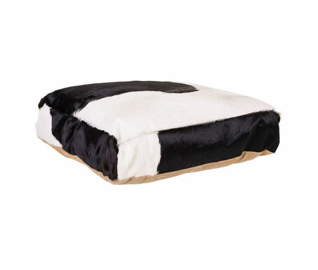 Conforama Cojín Alexandra House Living Blanco Negro Cuero 10 X 48 X 48 Cm