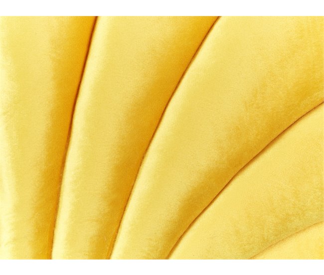 Conforama Cojín Concha De Terciopelo Amarillo 47 X 35 Cm CONSOLIDA