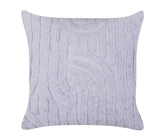 Conforama Cojín de algodón violeta 45 x 45 cm TELLIMA