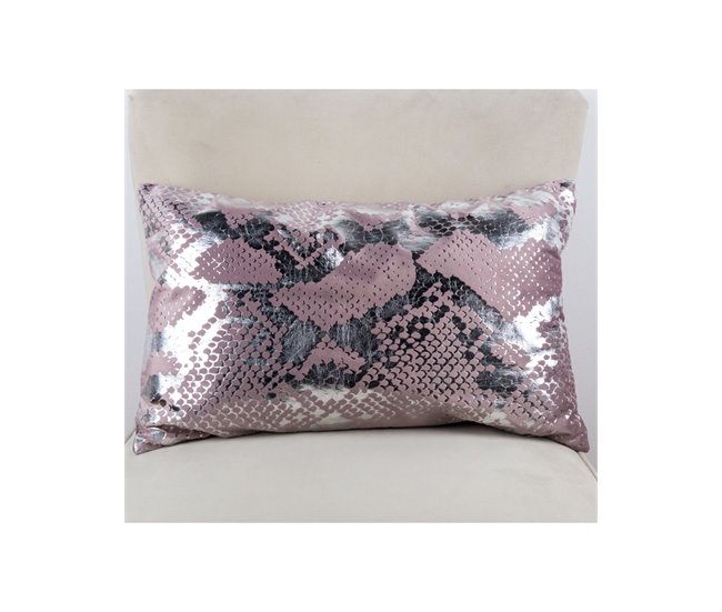 Conforama Cojin Presume De Casa Snake 53*33*8 Plateado/rosa Poliester