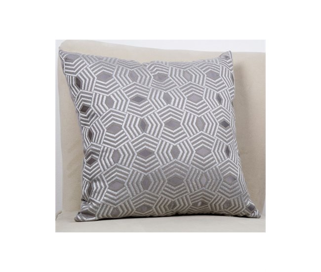 Conforama Cojin Presume De Casa Valerie 43*43*8 Gris/plateado Poliester