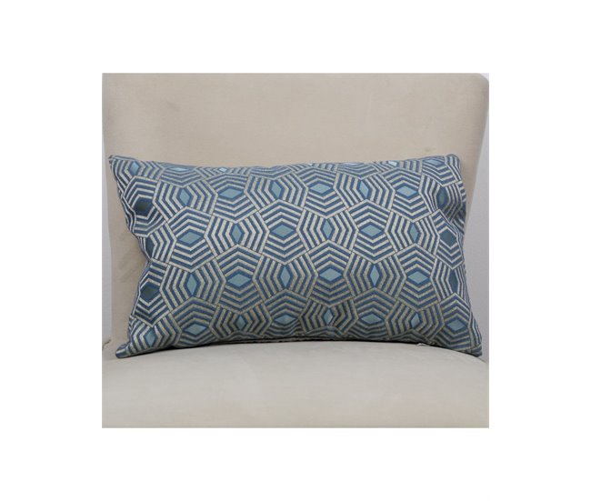 Conforama Cojin Presume De Casa Valerie 50*30*8 Azul/dorado Poliester