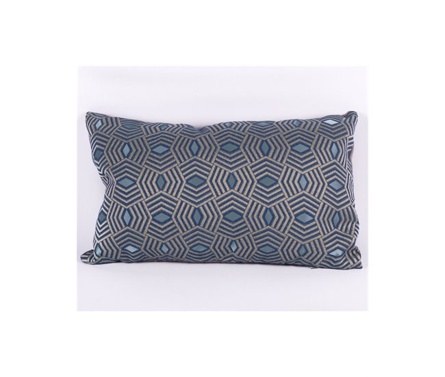 Conforama Cojin Presume De Casa Valerie 50*30*8 Azul/dorado Poliester