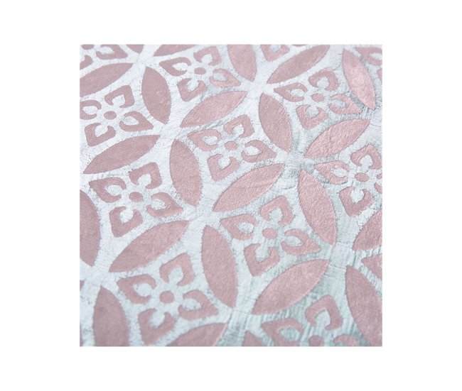 Conforama Cojin Presume De Casa Vivienne 53*33*8 Rosa/plata Poliester